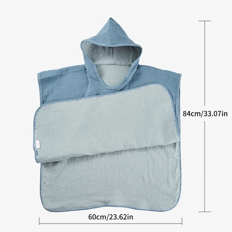 Bath Towel Cotton Corner Towel Breathable Bathrobe Soft Absorbent Hooded Bathrobe Children's Beach Towel Blanket