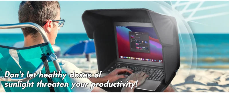 Solskjerm til bærbar PC, personvernskjerm, bærbar, sammenleggbar laptopveske, utendørs bruk, for Macbook, Lenovo, Dell, datatilbehør