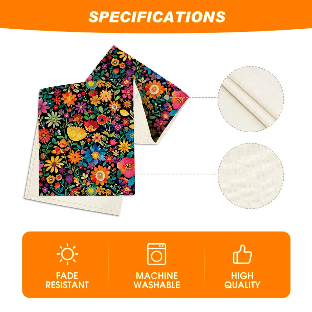 Mexican Table Runners May 5 Day Of The Dead HolidayTable Runners Plants Flowers Table Runners Kitchen Dining Room Dressers