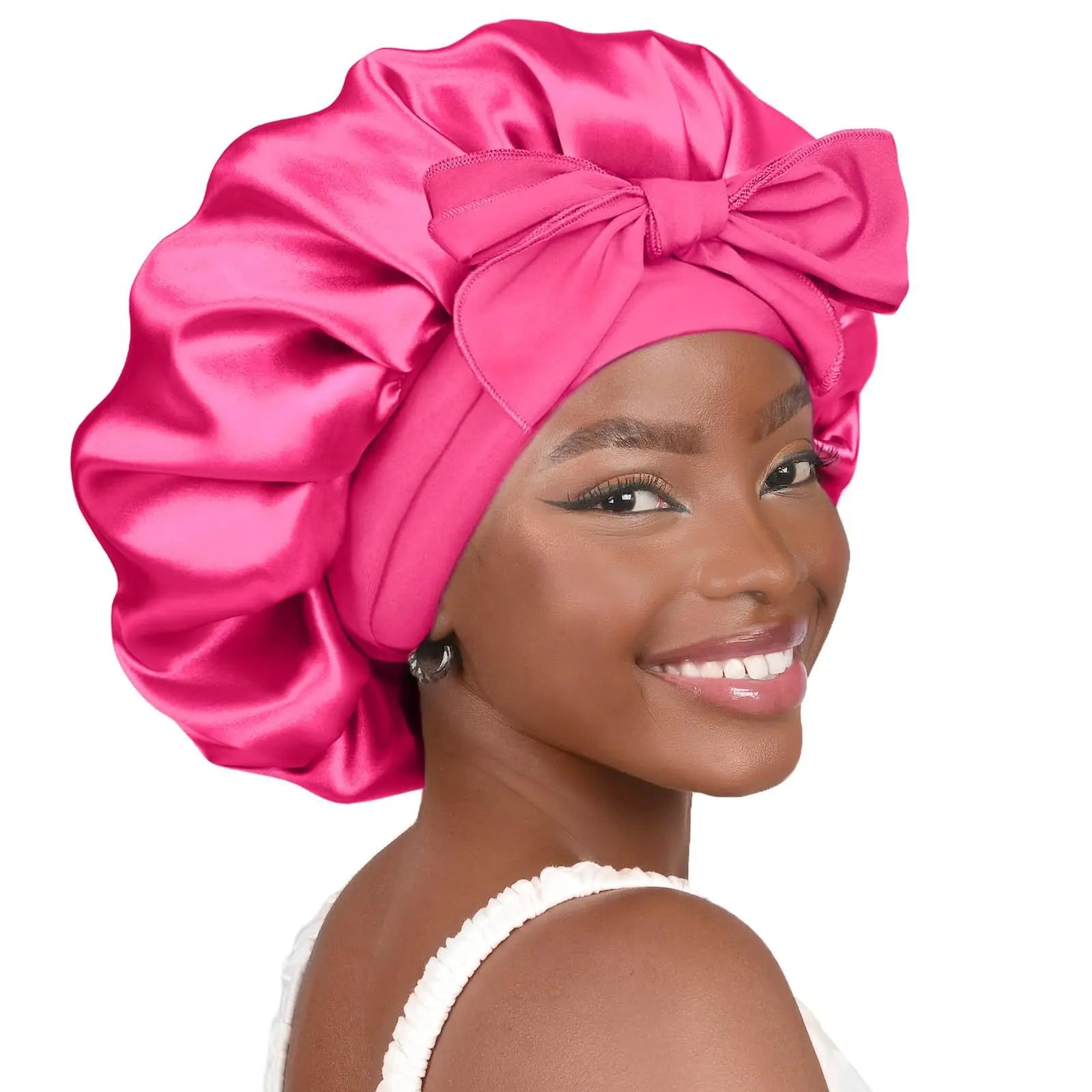 Satin Tie Sleep Bonnet
