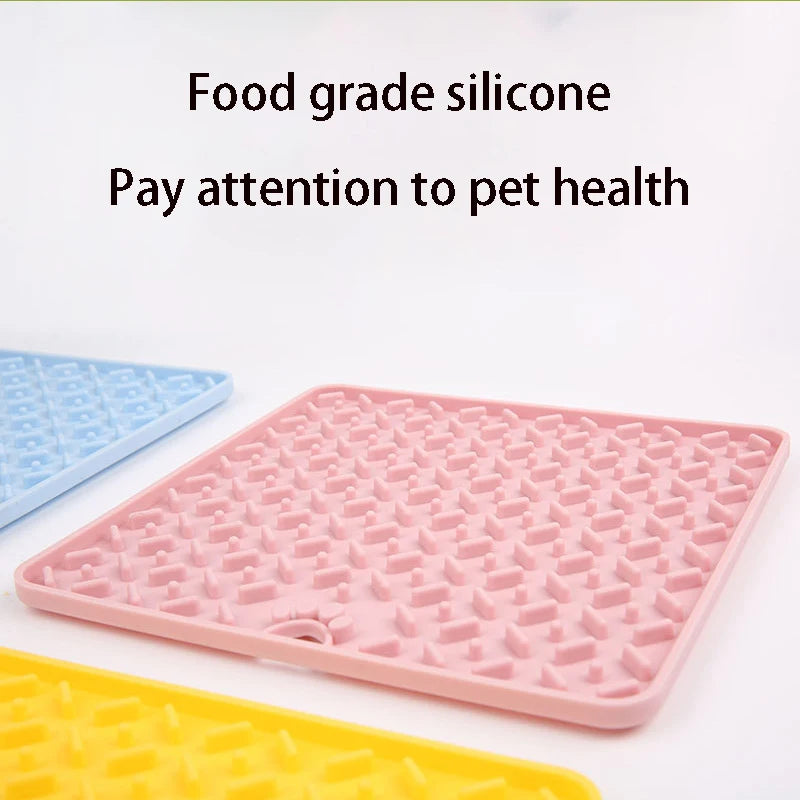 Pet Placemat Silicone Pets Eating Slowly Food Pad Cat Slow Feeding Mat Dog Lick Mats Cats Dogs Feeding Supplies