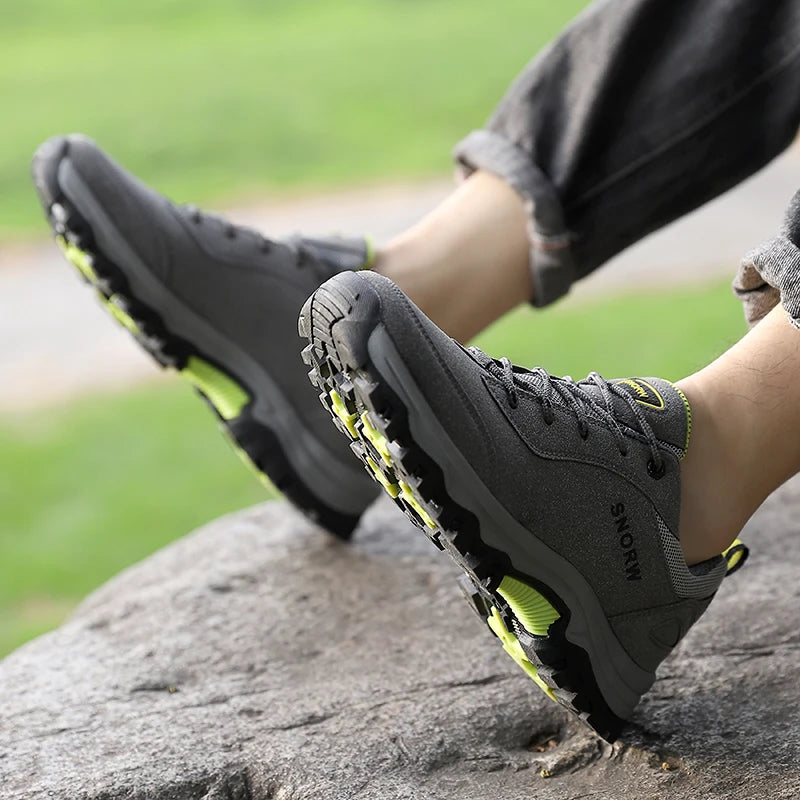 Zapatillas de senderismo para hombre, botas de montaña para exteriores, calzado de escalada antideslizante, zapatos de trekking, botas de goma tácticas de caza para caminar