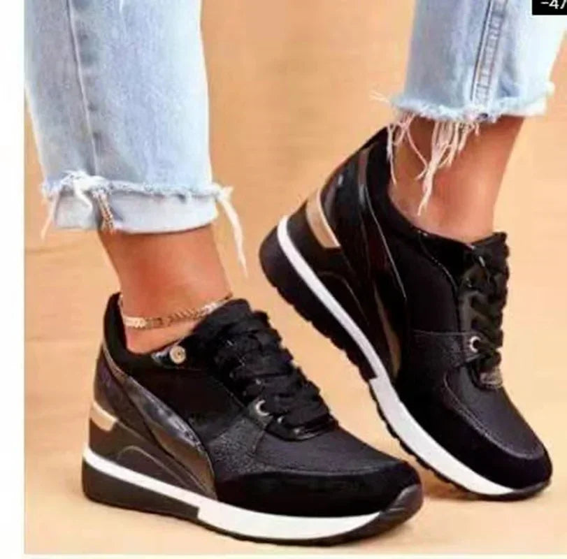 Black & Gold Casual Shoes