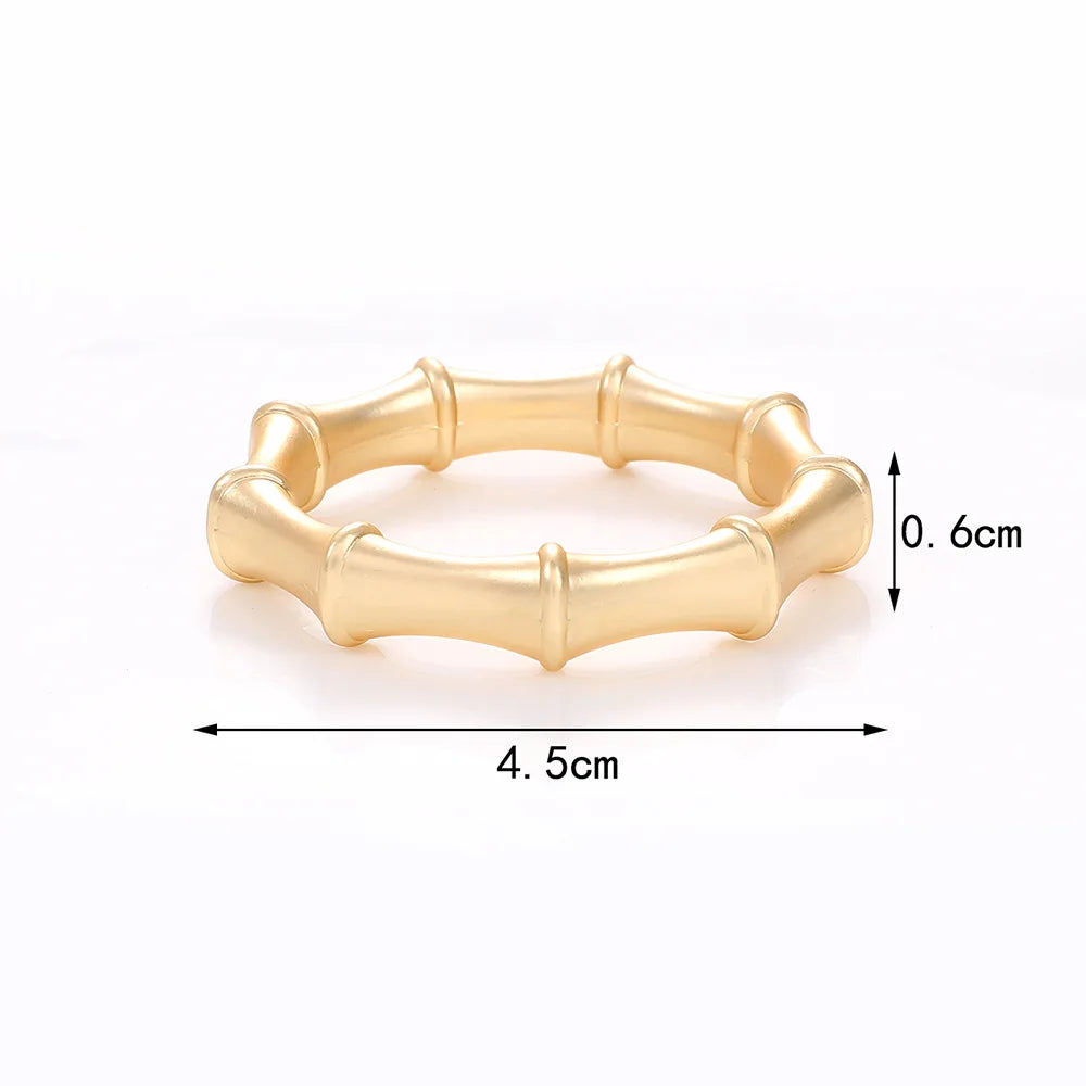 Servilleteros Anillos de Metal Dorado con Diseño de Bambú para Fiestas, Versátiles, para Bodas, Cenas y Decoración de Mesa