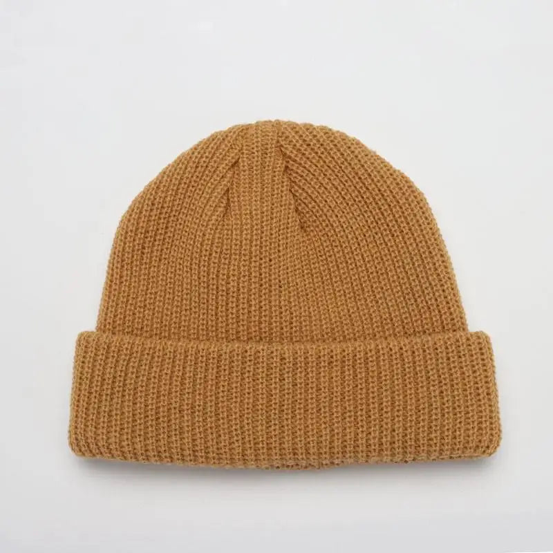 Gorros de invierno cálidos, casuales, de punto corto, estilo Hip Hop, gorro de calavera de punto elástico unisex para adultos, hombres y mujeres