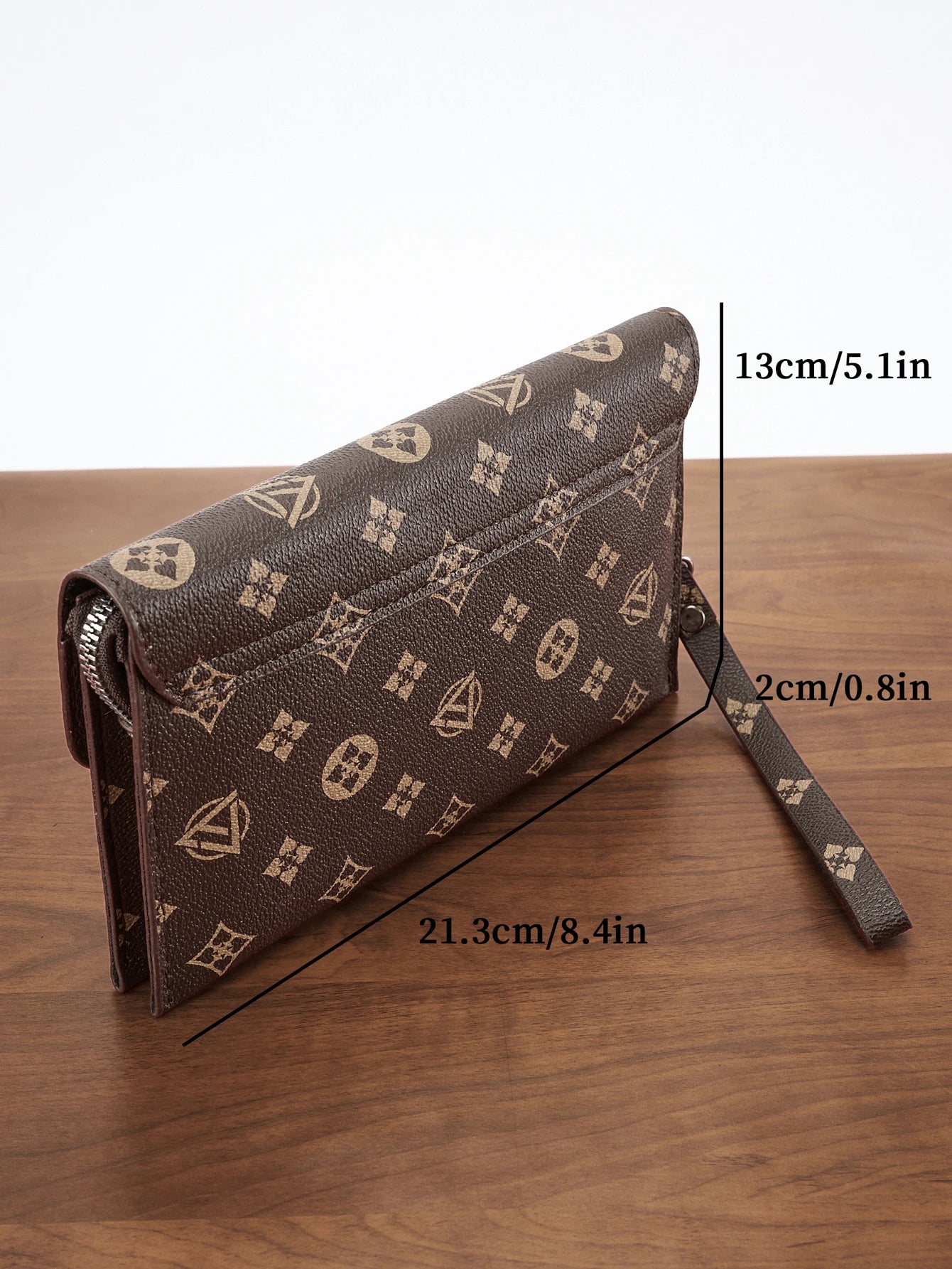 Classic Premium Men's Clutch Wallet - Double Layer Ultra-Thin Large Capacity Portable Wristlet Long Wallet