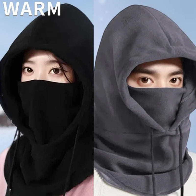Gorro de invierno cálido con mascarilla y calentador de cuello 4 en 1, pasamontañas a prueba de viento para hombres y mujeres, protección contra el frío para ciclismo