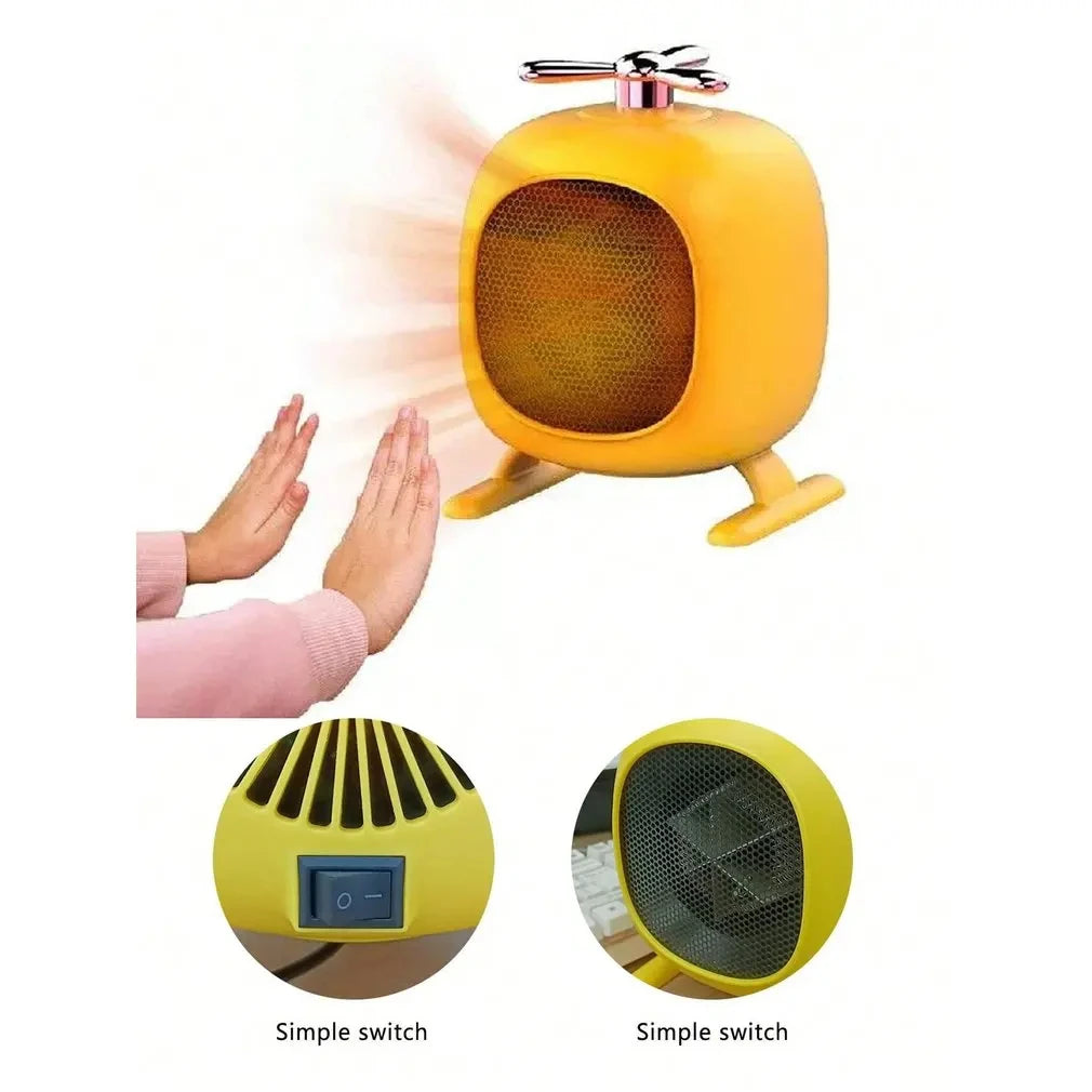 Mini bærbar elektrisk varmeovn – Søt, støysvak skrivebordsvarmer