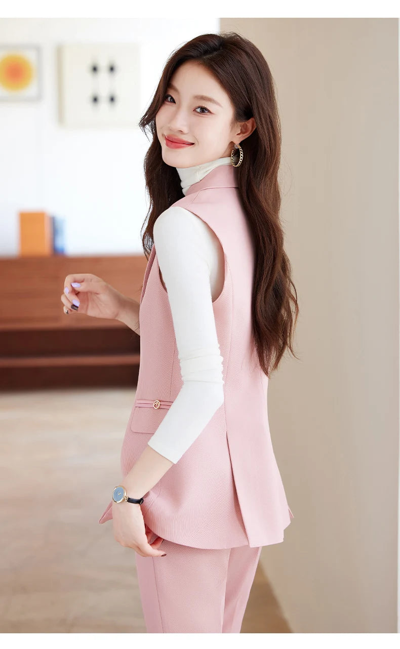 Women Pants Sets Off Shoulder Sleeveless Vest Top Female Pencil Pants Women 2 Piece Set Outfit Elegant Women's Pants Suit