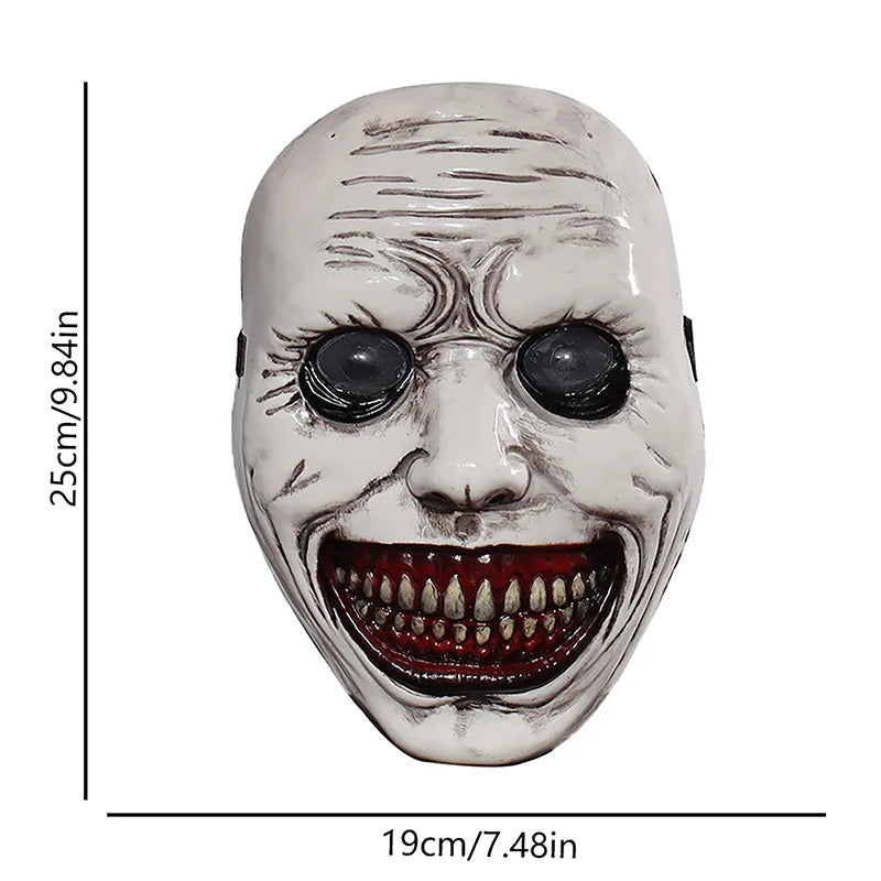 Accesorios de cosplay para fiesta de carnaval de Halloween, máscara de plástico de terror para Halloween, máscara de demonio exorcista, máscara de látex blanco exorcista