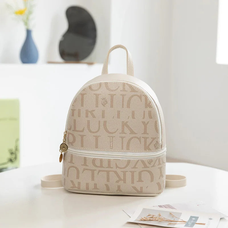 Mini Mochila de Moda Retro Bolso Bandolera Pequeño Lindo Monedero de Cuero PU Pequeña Mochila para Mujer Viaje Salida Bolso