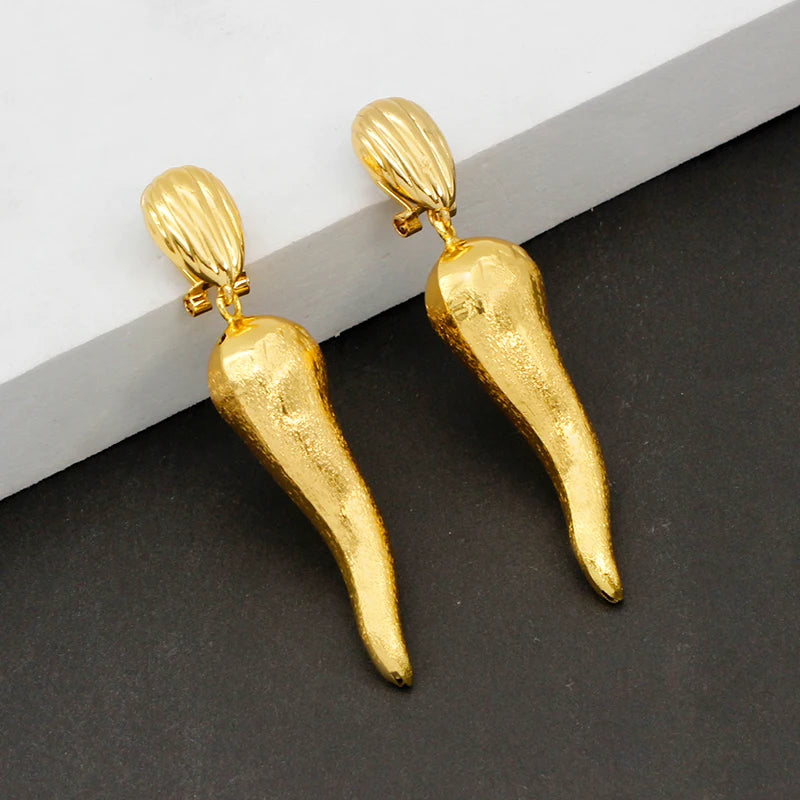 Juego de joyas brasileñas para mujer, pendientes de chile, colgante, Dubái, Nigeria, África, chapado en oro de 24 quilates, conjunto de joyas nupciales para boda