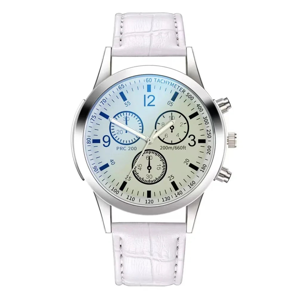 Nuevo reloj de hombre, banda de lujo, reloj redondo, moda, Blu-ray, reloj romano para hombre, relojes para hombre, שעון ספורט, часы мужские наручные