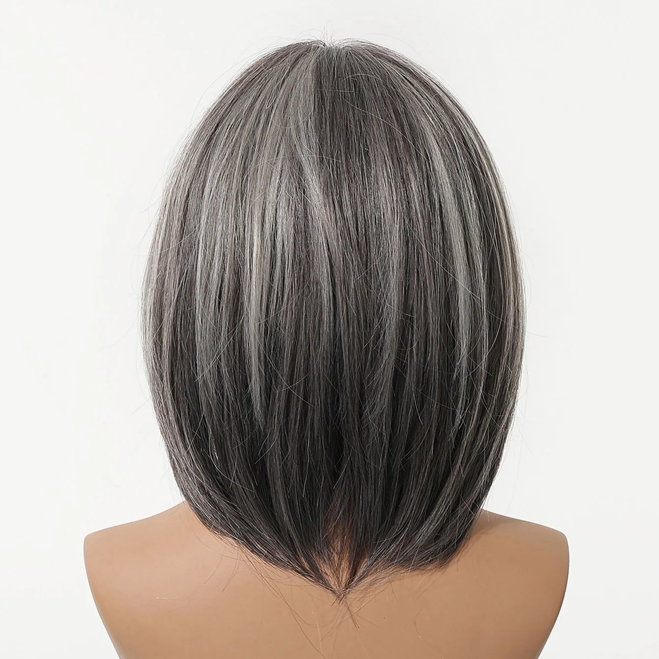 Grey Layered Bob Wig
