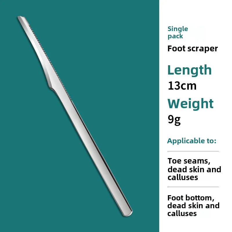 Rustfritt stål død hudfjerner tåneglbarbermaskin fotkniv og callusrasp for pedikyr og fotpleie hudpleie skjønnhetsverktøy 1P