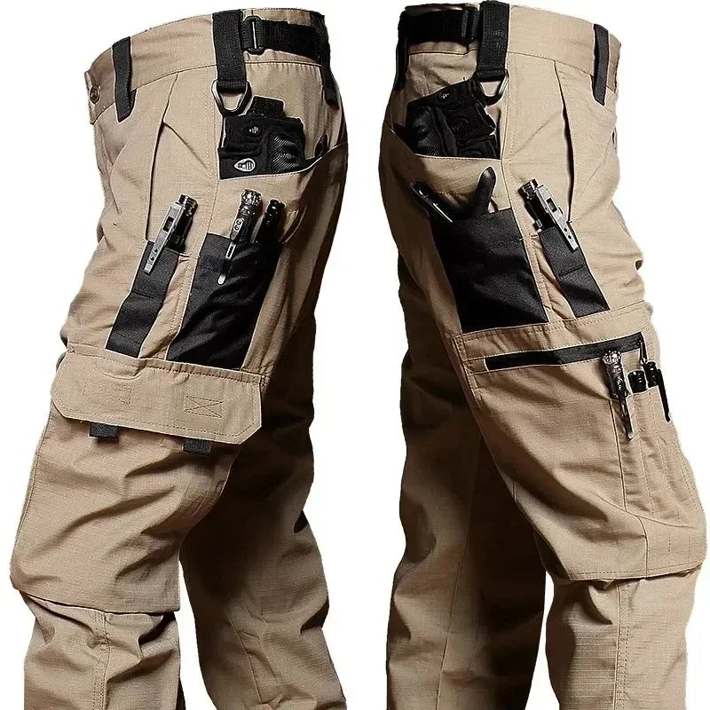 Pantalones de trabajo tácticos nuevos para hombre, pantalones cargo para exteriores, pantalones impermeables multibolsillos, ropa de trabajo para exteriores de otoño y primavera, pantalones de senderismo
