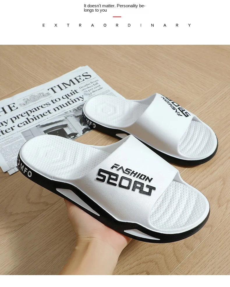 Pantuflas de hombre que se pueden llevar en verano. Sandalias de moda para hombre para baño, casa, antideslizantes, de interior y de casa