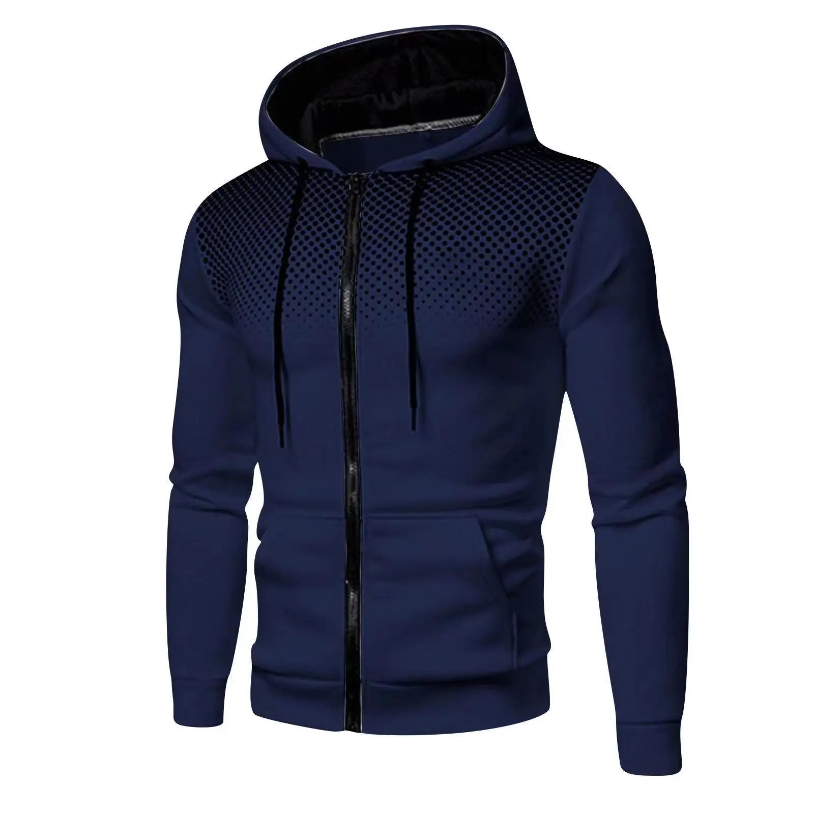 Conjunto de chándal de hombre casual con cremallera y gorro de forro polar de color liso para otoño e invierno estilo europeo y americano