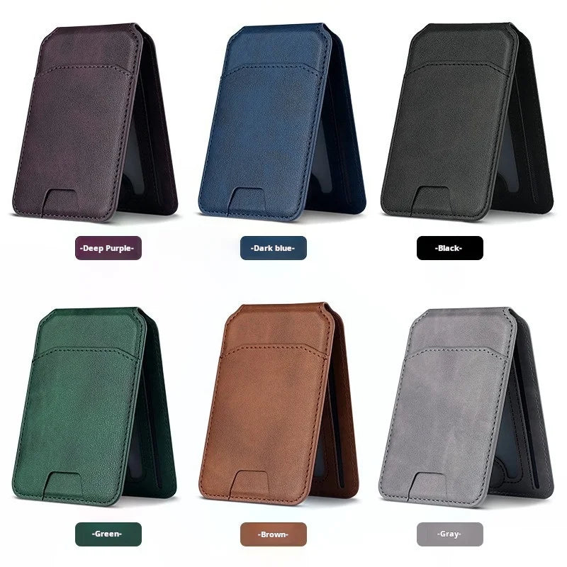 For Magsafe Magnetic Pu Leather Wallet Stand Credit Card Holder for Iphone 16 15 14 13 12 Pro Max Card Holder Phone Bag Cover