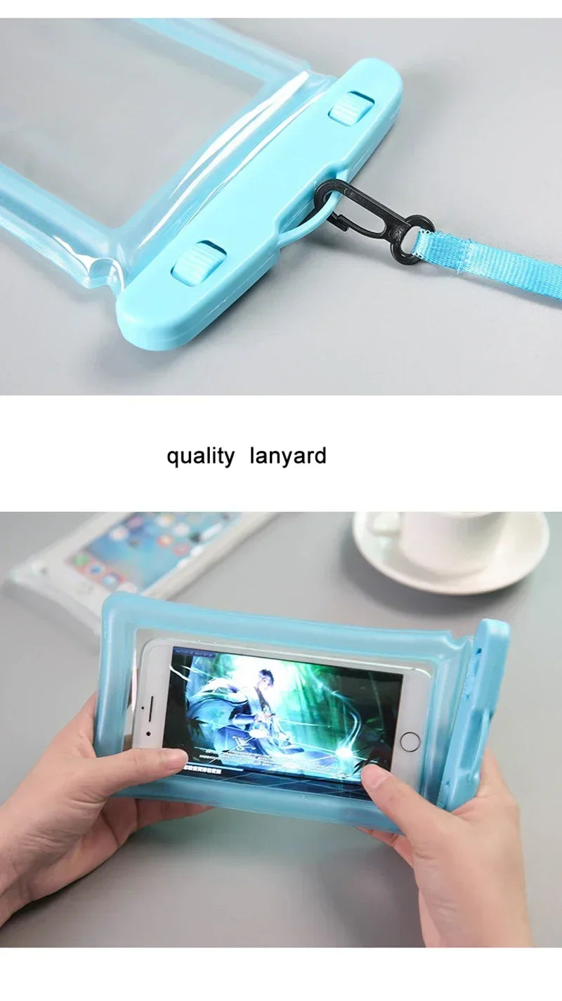 Étuis de téléphone portable étanches pour la natation, étuis de cou à suspendre Macron AirBag, étui universel pour téléphone portable de 7 pouces pour la plongée et le ski