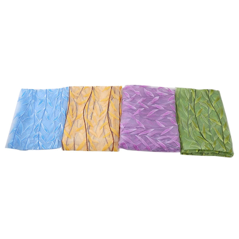 Fashion Chic House Room Living Room Bedroom Door Window Decoration Curtains Yarn Curtains Willow Pattern Upscale Jacquard