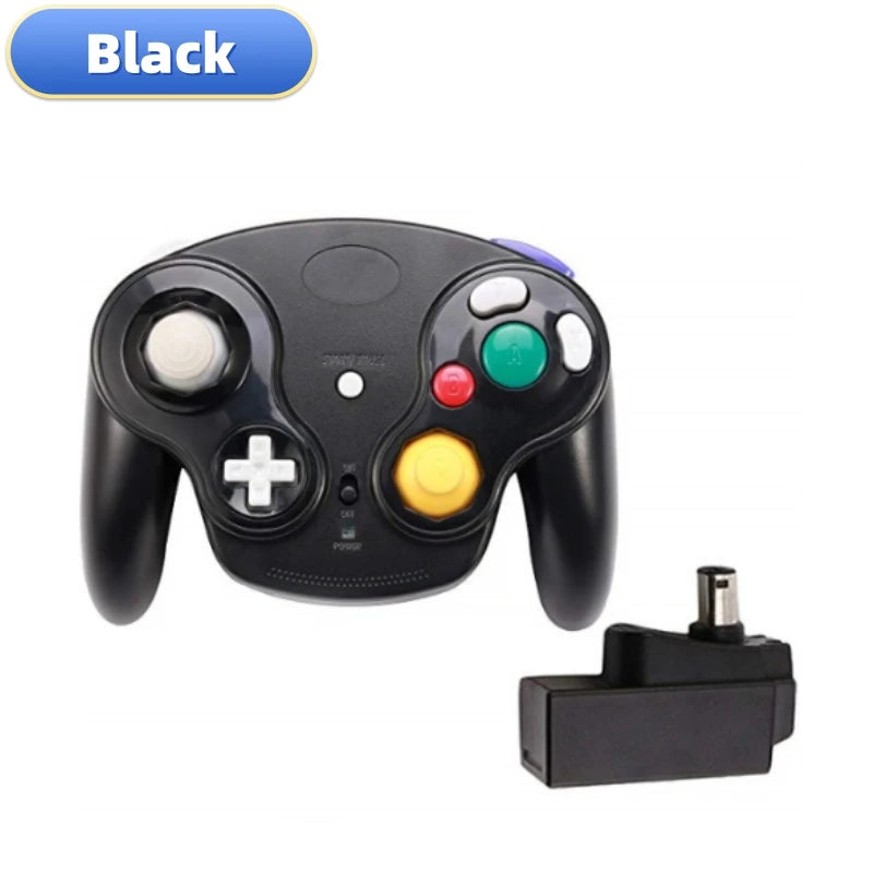 Controlador Gamepad Inalámbrico de 5 Colores para consola NGC con Adaptador 2.4G Joysticks Gamepads para Consola de Videojuegos GameCube