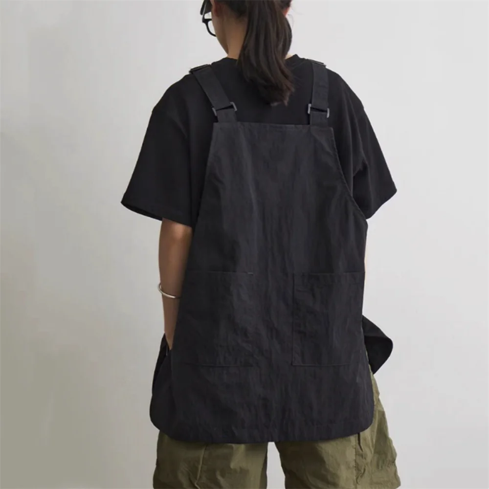 Delantal tipo chaleco impermeable, nailon antiincrustante, sin mangas, unisex, para cocina doméstica, ropa de trabajo para barbería y cafetería
