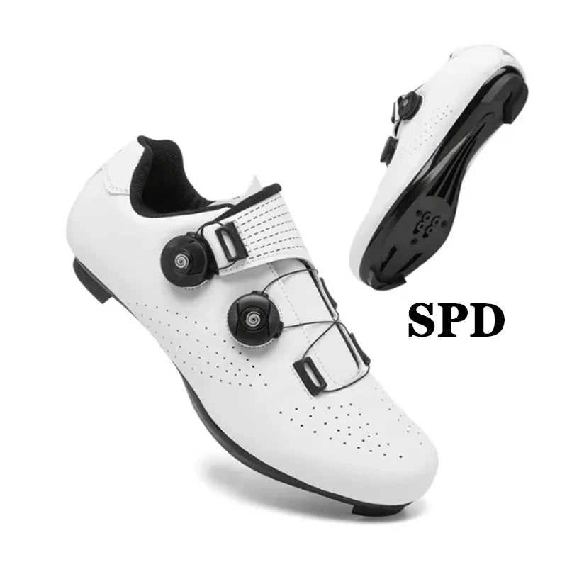 Zapatillas de Ciclismo MTB de Hombre, Botas de Ciclismo de Carretera Deportivas, Zapatillas de Velocidad Planas para Competición, Zapatillas de Montaña para Senderismo, Calzado de Bicicleta, Zapatillas de Ciclismo con Pedal SPD