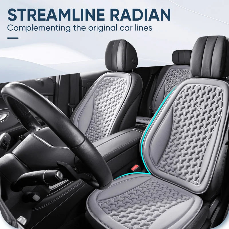 Funda de asiento de coche de verano 3D transpirable de seda helada, cojín de asiento de coche con diseño convexo, almohadillas protectoras de asiento de coche universales, alfombrilla de silla de coche