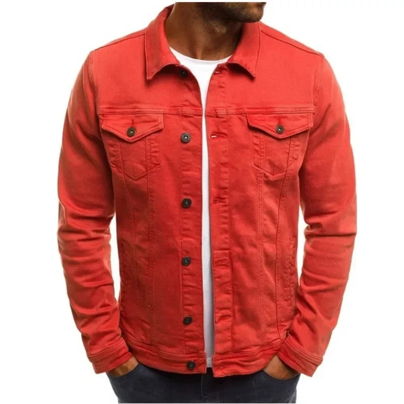 Chaquetas vaqueras de hip-hop para hombre, ropa de calle informal, de algodón, clásicas, ajustadas, abrigo vaquero para hombre, ropa de marca, chaqueta vaquera, ropa para hombre