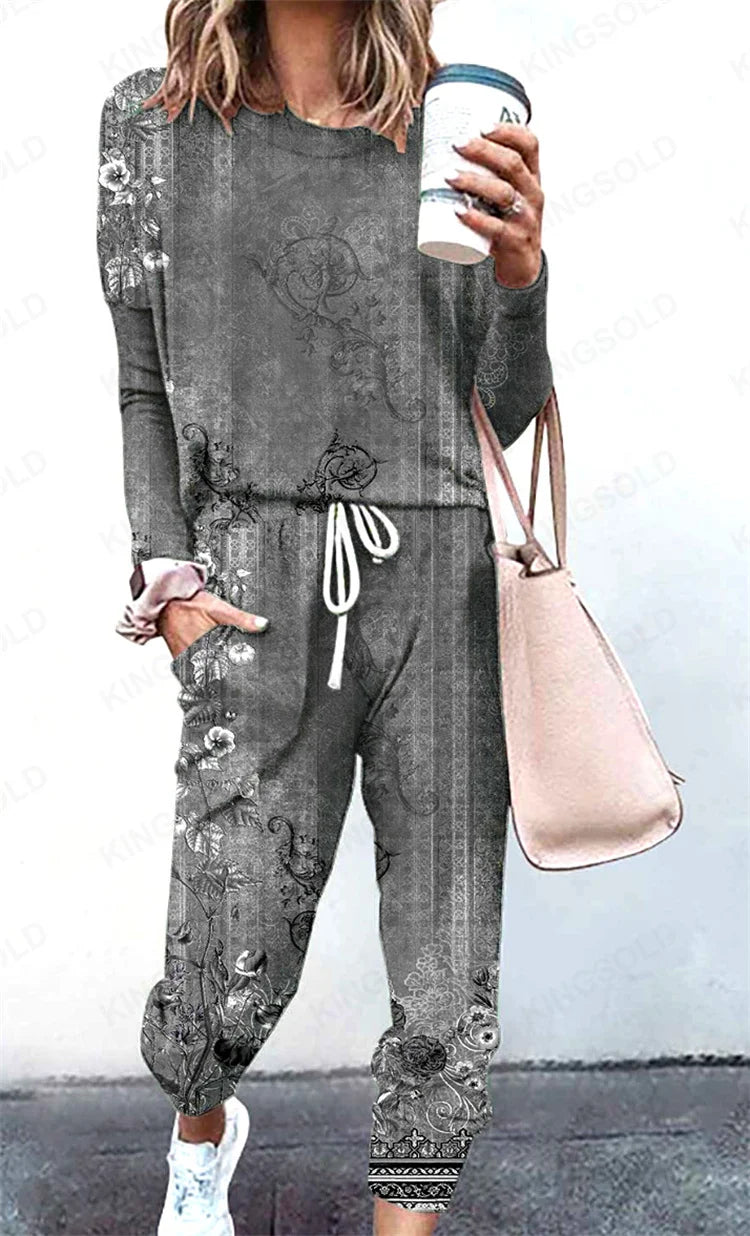 Women Clothing Sets Short Sleeve T-shirt+Pant 2Pcs Summer Camouflage Tie-Dyed Loose Tees Tops Sports Casual Suit New