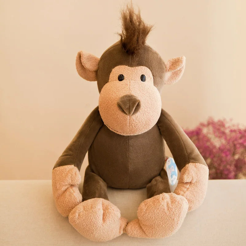 Peluches Animaux Jouets Poupées Douces Jungle Lion Éléphant Tigre Chien Renard Singe Cerf Enfants Cadeau Kawaii Bébé Enfants Hobbie Jouets