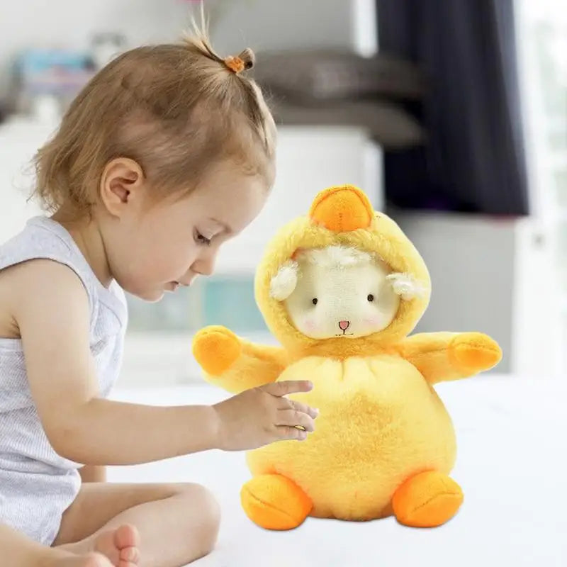 Peluche mouton peluche animaux jouet habiller petite poupée agneau transformation en loup gris / canard jaune / dinosaure peluche agneau Dol