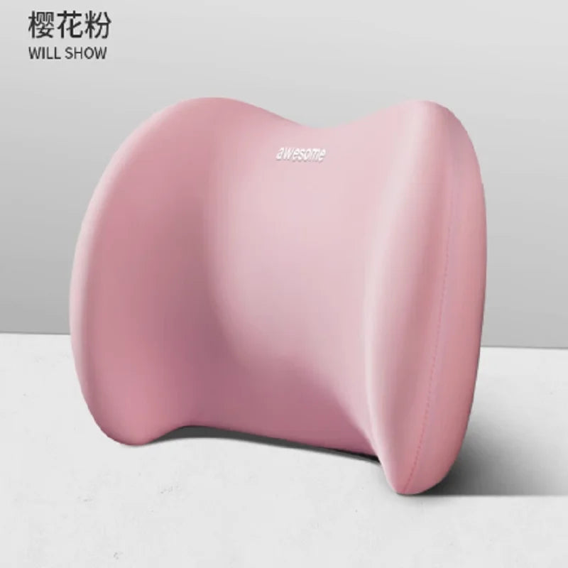 Memory Foam Car Neck Pillow & Lumbar Cushion Set, Ergonomic Backrest & Headrest Support for Driving Comfort, for Most Cars