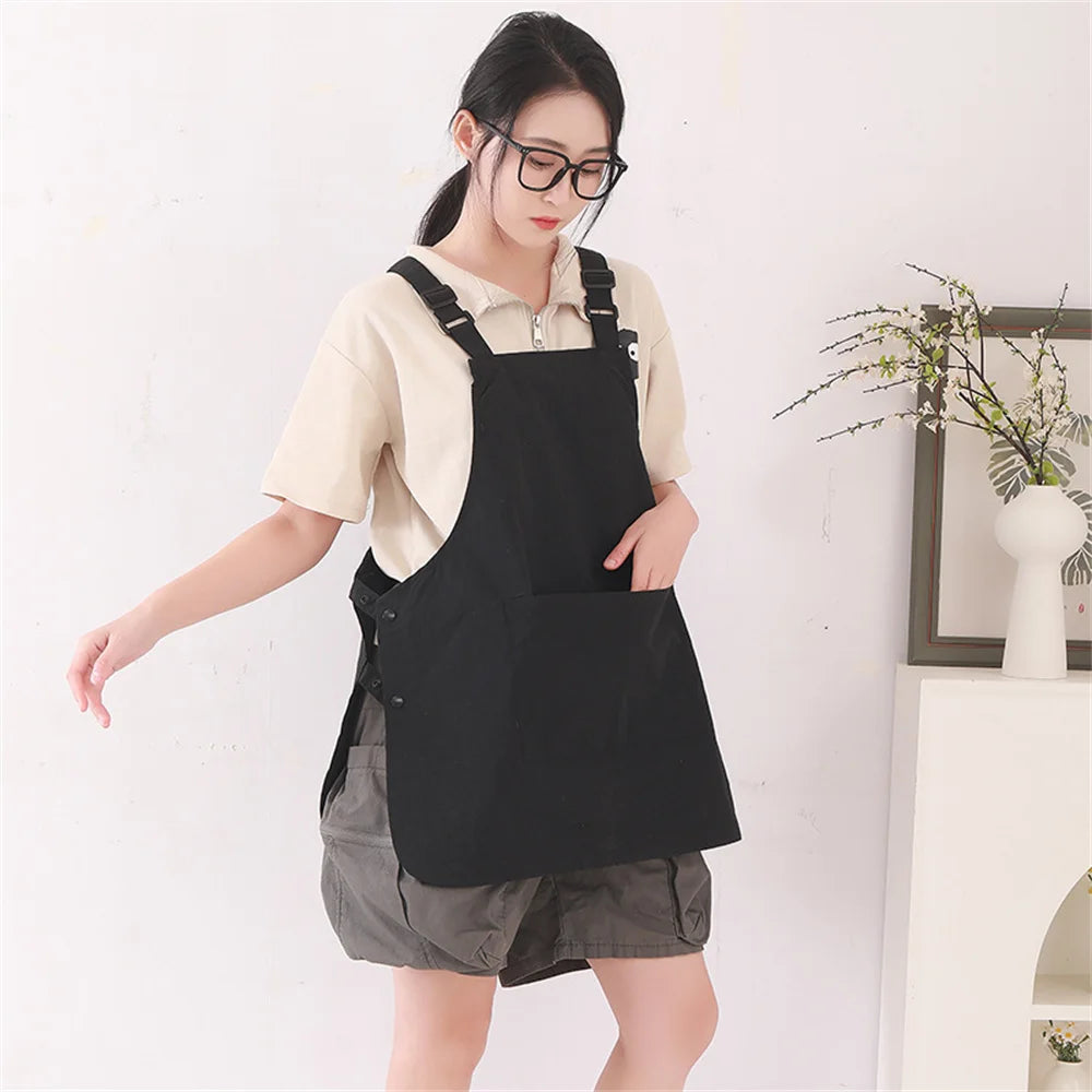 Delantal tipo chaleco impermeable, nailon antiincrustante, sin mangas, unisex, para cocina doméstica, ropa de trabajo para barbería y cafetería