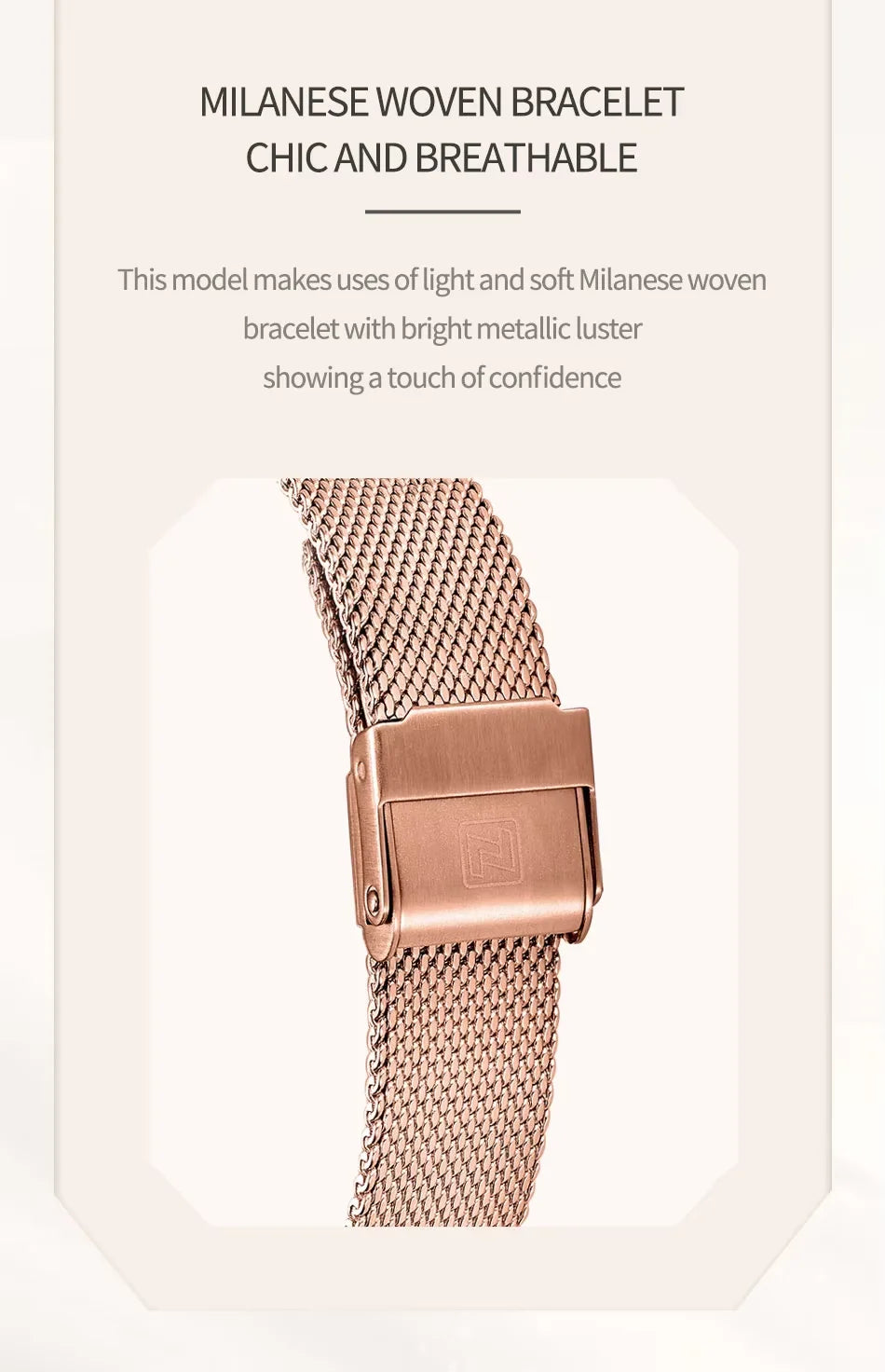 Montres femme NAVIFORCE 2024, montre de luxe ultra fine en or rose, montre-bracelet à quartz étanche pour femme