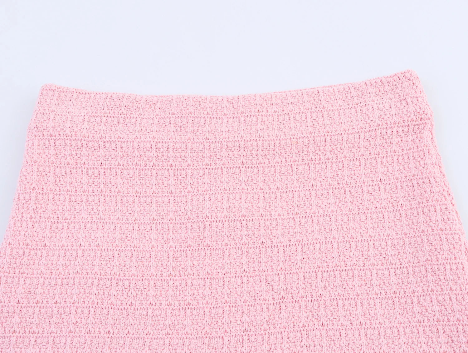 TRAFZA Conjunto elegante y chic de falda para mujer: top estilo "bandeau" o falda midi o top de manga corta. Conjunto para las vacaciones románticas de primavera-verano 2025.