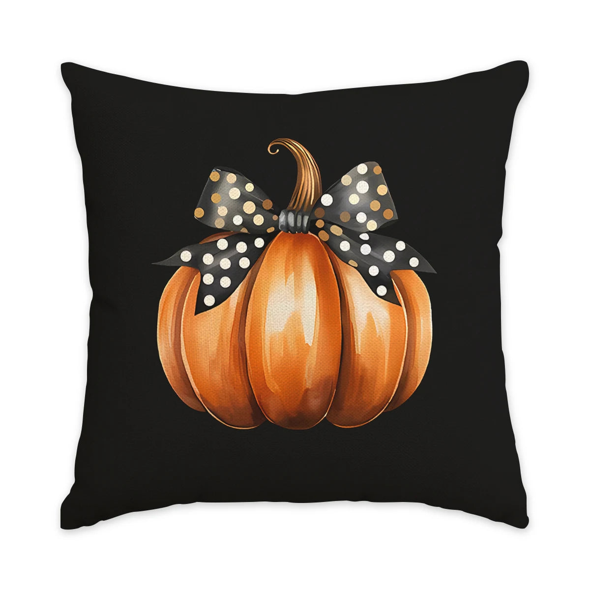 Funda de almohada de Halloween de 1/4 piezas, funda de cojín de calabaza fantasma con lazo de Halloween, funda de cojín decorativa para sofá, sala de estar, dormitorio
