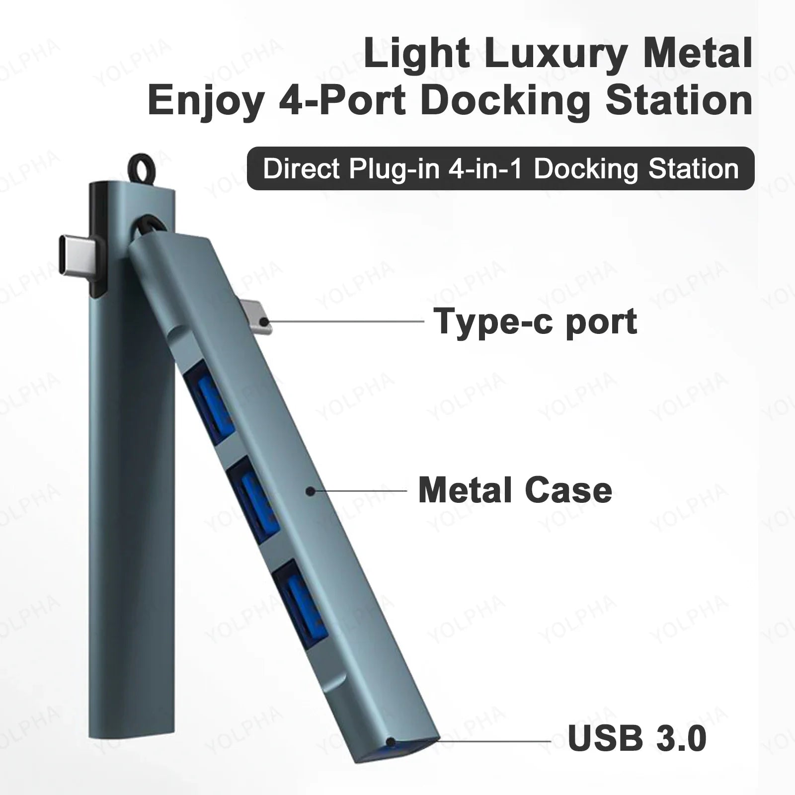 Concentradores de alta velocidad de 4 puertos Divisor USB 3.0 de 4 puertos de alta velocidad MultiHUB Expansión para adaptador de portátil o PC de escritorio