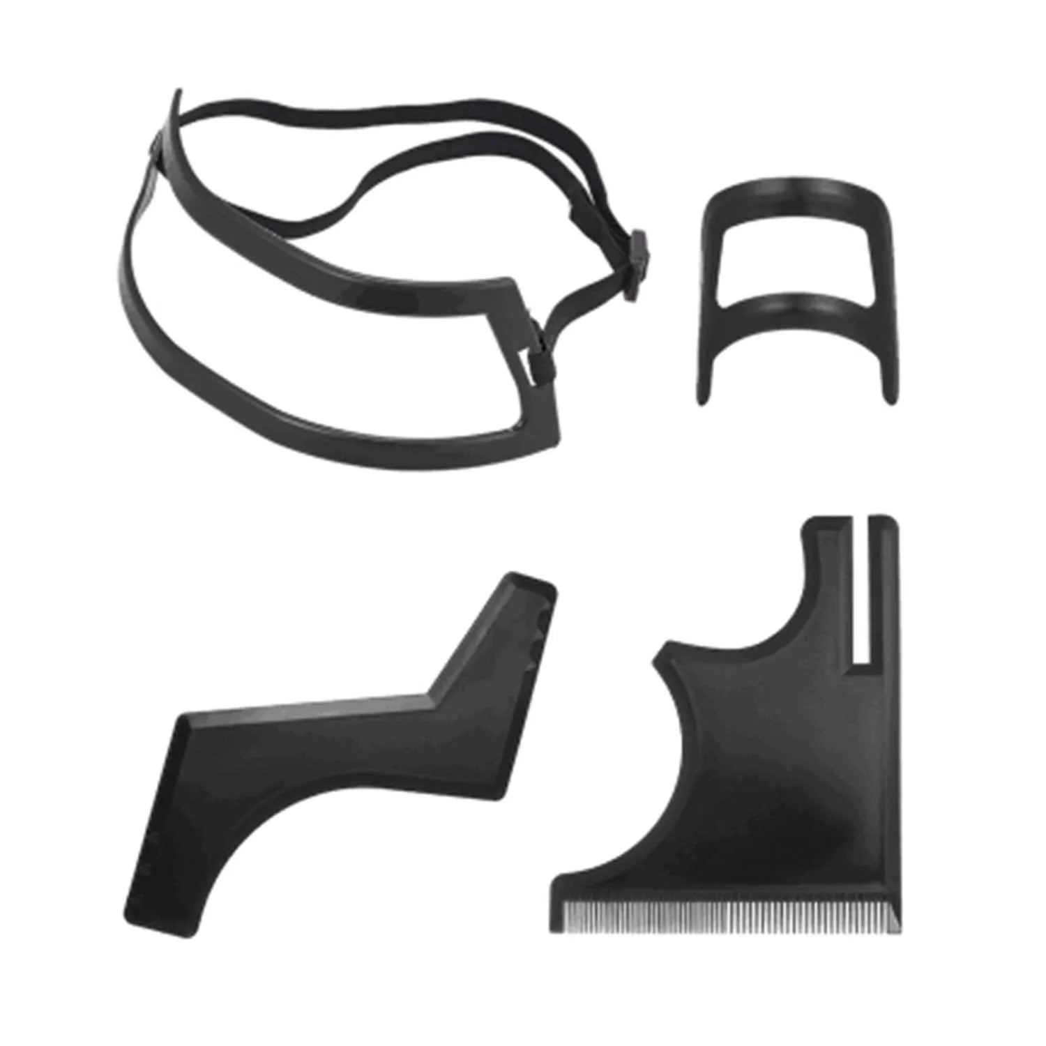 Kit de corte de pelo, barba, perilla, plantilla para afeitar el escote, herramienta para dar forma a la línea del cabello, kit de peluquería, suministros de barbería