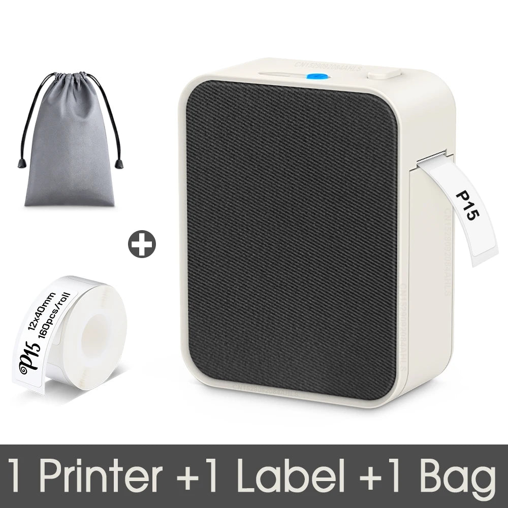 Imprimante d'étiquettes Pristar P15, mini-étiqueteuse portable sans encre Bluetooth, similaire à l'étiqueteuse D30 D11 D101 D110, imprimante thermique