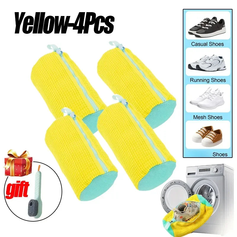Bolsas de lavandería Bolsa para lavar zapatos a máquina - con cremallera Bolsa de lavandería con abundante pelusa en el interior, perfecta para zapatillas deportivas y calzado informal