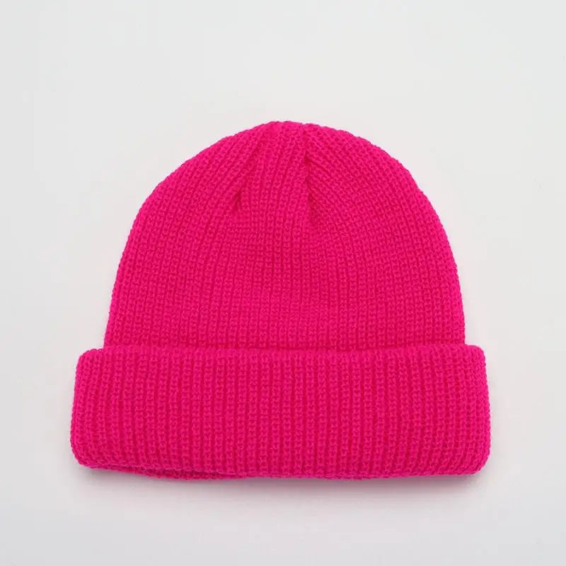 Gorros de invierno cálidos, casuales, de punto corto, estilo Hip Hop, gorro de calavera de punto elástico unisex para adultos, hombres y mujeres
