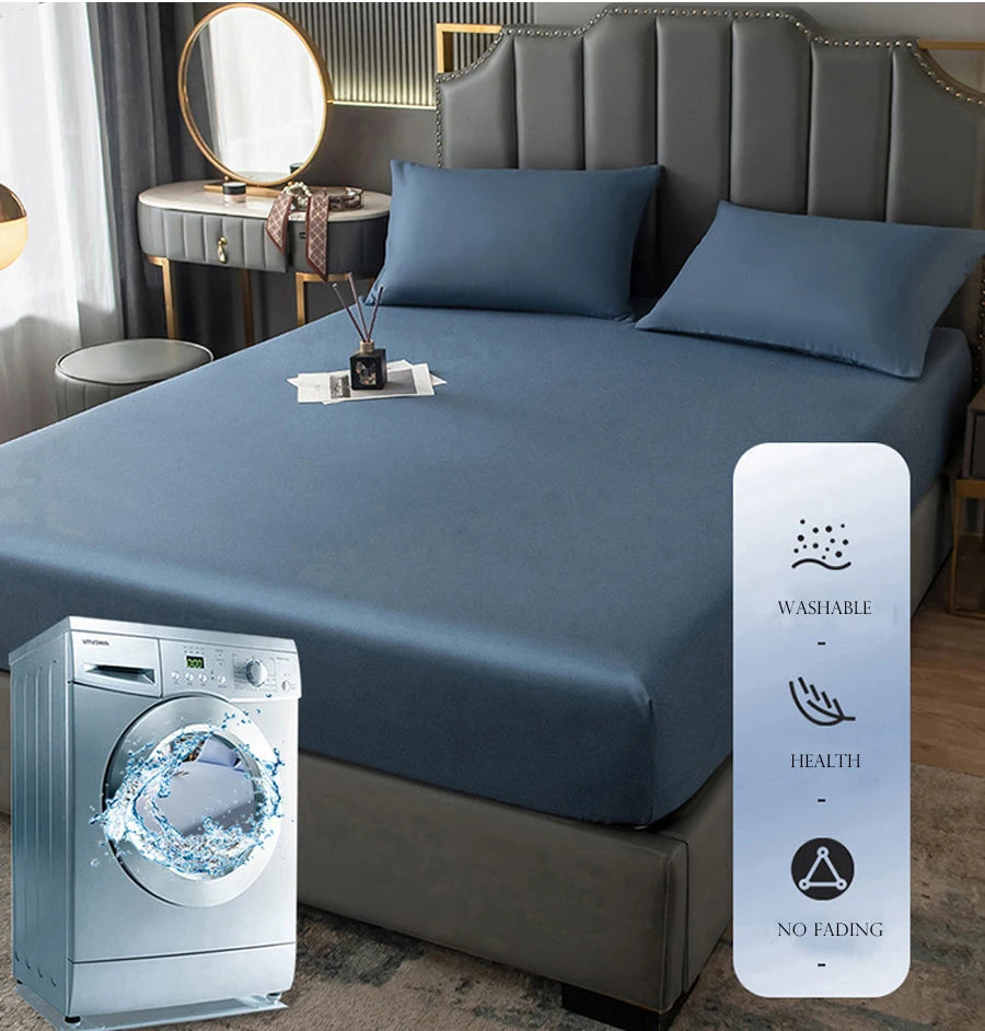 WOSTAR Waterproof mattress protector cover 150x190 single double queen king size elastic fitted sheet style bed protection pad