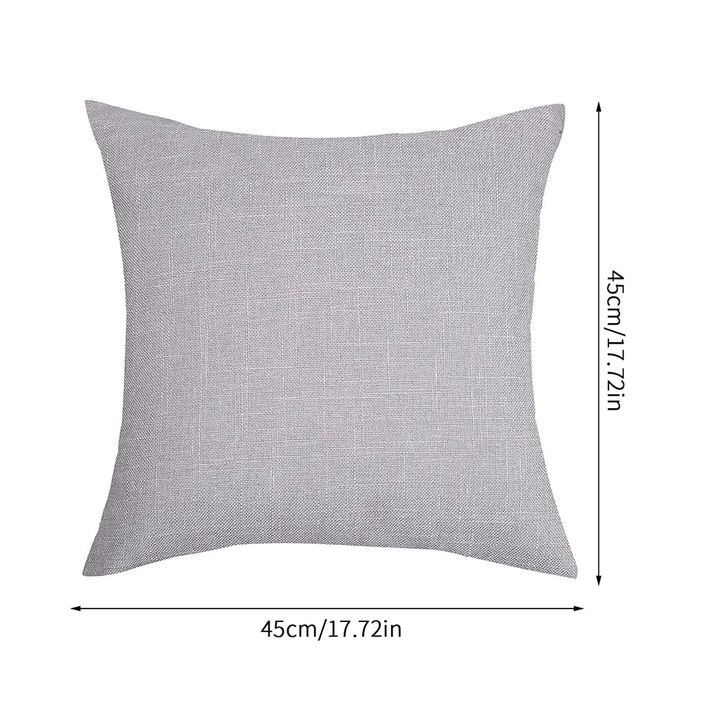 Funda de cojín Funda de almohada Funda de lino para sofá Salón Exterior 45*45cm Decoración del hogar