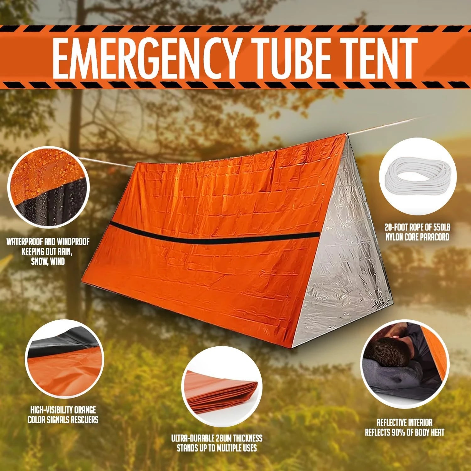 Tienda de emergencia para 2 personas, tienda de campaña impermeable para acampar, de viaje, pérgola familiar, casa de campaña, tiendas turísticas, equipo y ropa geniales.