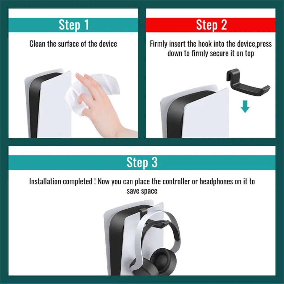 Support mural pour casque de jeu GAMINJA P512, pour console PS5, accessoires de jeu