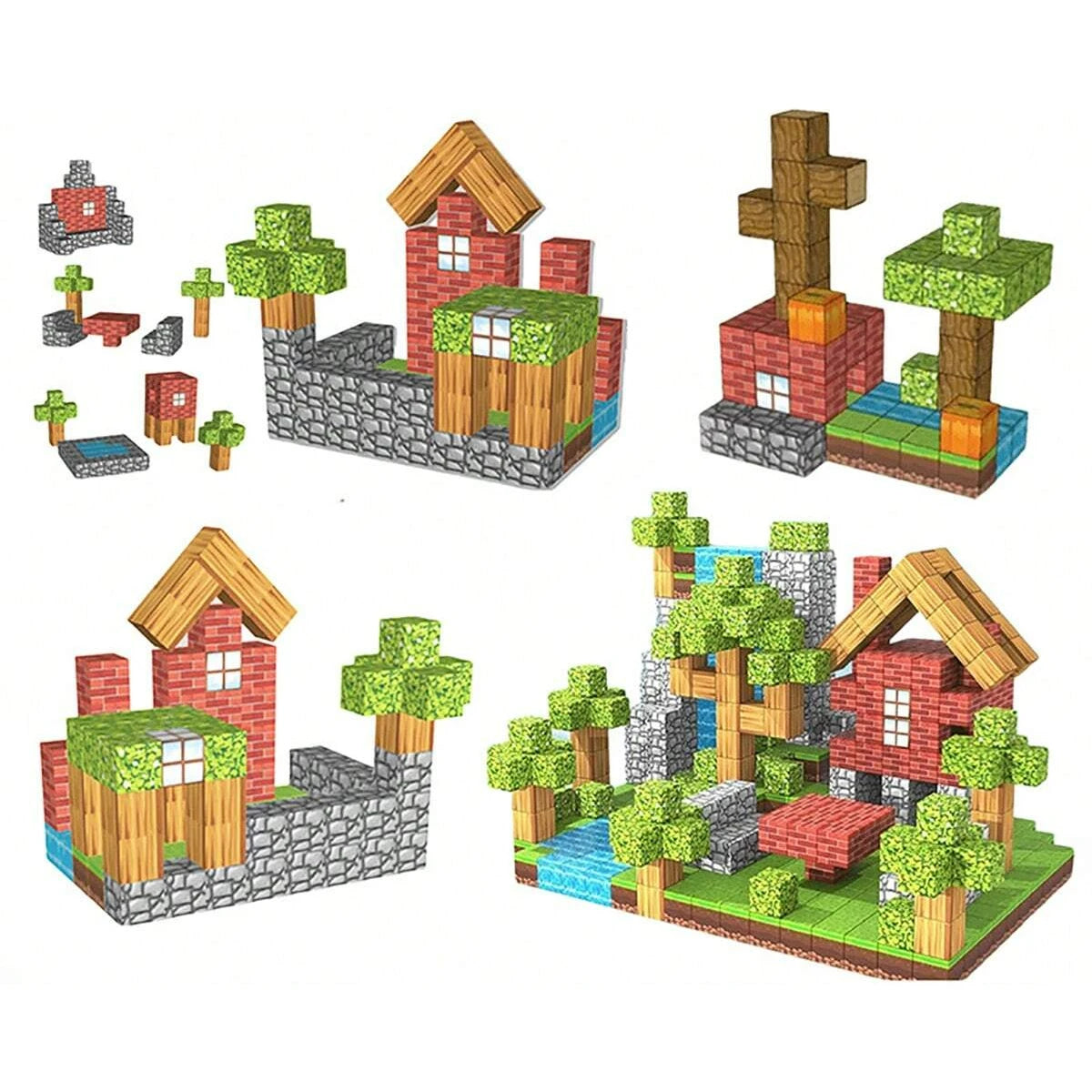 Magnetic Toys Magnetic Building Blocks Puzzle Cube Building Toys Sensory Toys For Toddlers Gifts Construction Toys