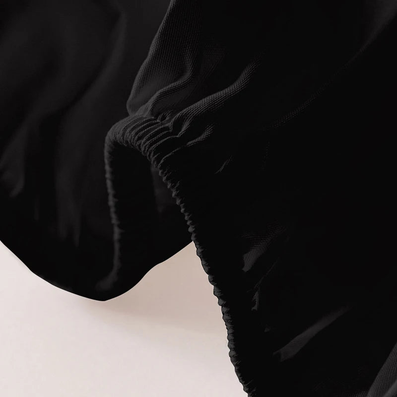 1 stk. heltre matt laken, rent svart sengeteppe til soverom, sengetøy (unntatt putevar)