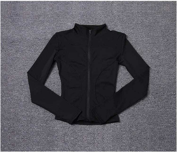 Chaqueta deportiva para mujer, camisa de manga larga, abrigo para hacer ejercicio, ropa de gimnasio, ropa deportiva para yoga